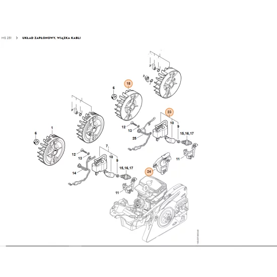 STIHL   Mocowanie kabla 1143 440 3501