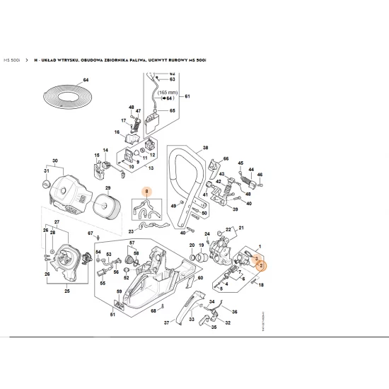 STIHL   Obudowa modułu sterującego wtryskiem 1147 130 4504