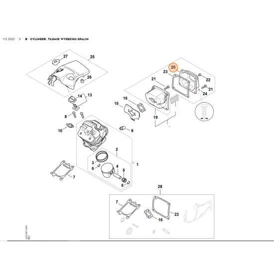 STIHL   Górna pokrywa 1147 145 0800