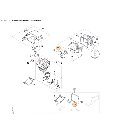 STIHL   Uszczelka tłumika wydechu spalin 1147 149 0600