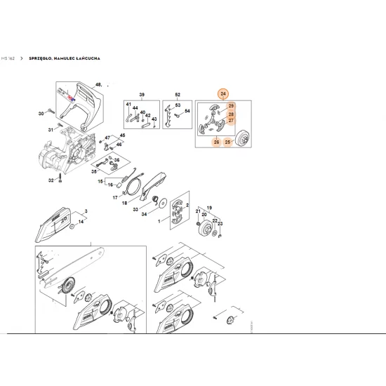 STIHL   Zestaw koła napędowego 1/4“ 8z ze sprzęg 1148 007 1002