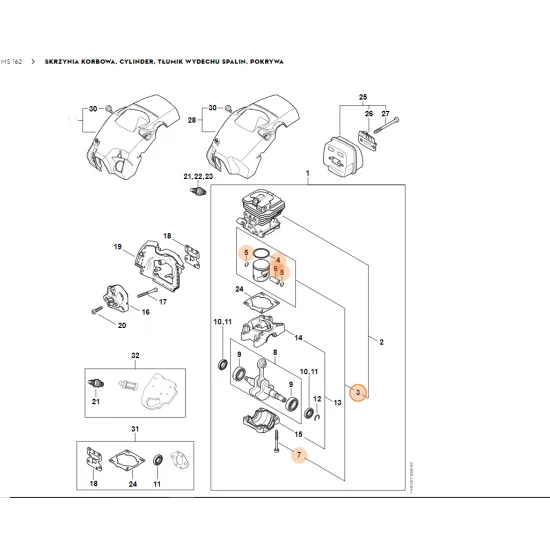 STIHL   Tłok Ø 37 mm 1148 030 2011