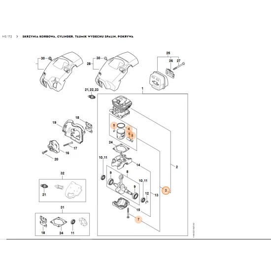 STIHL   Tłok Ø 38 mm 1148 030 2013