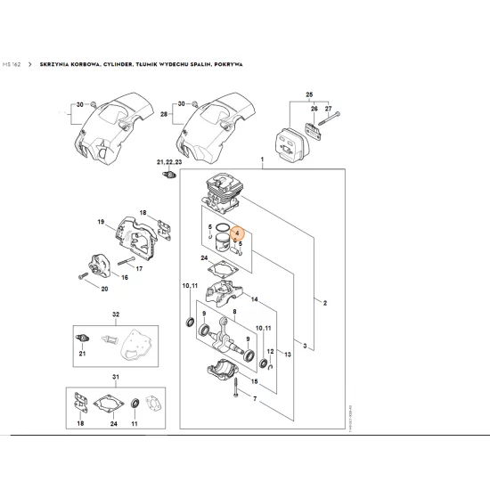 STIHL   Pierścień tłokowy Ø 37x1,2 mm 1148 034 3001