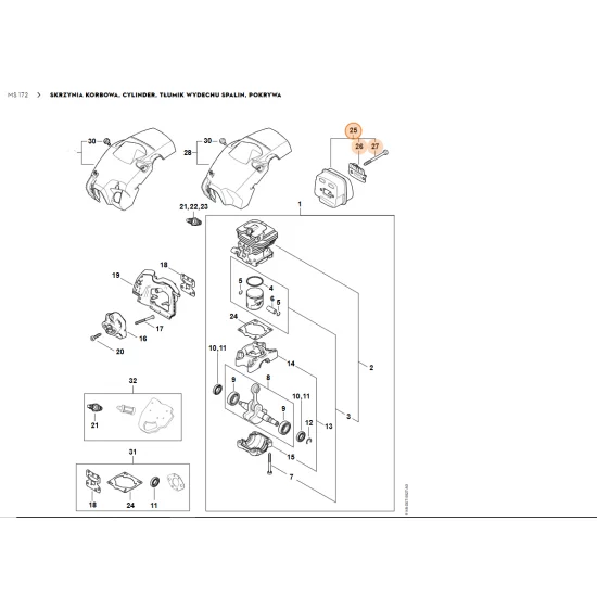 STIHL   Tłumik wydechu spalin 1148 140 0611