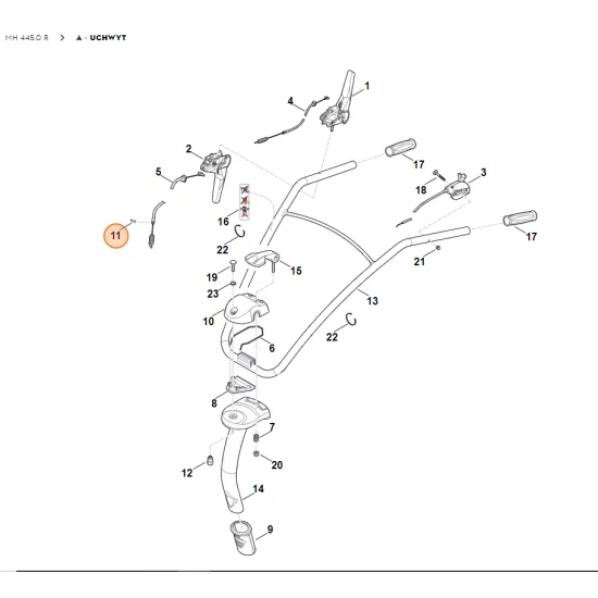 STIHL Glebogryzarka spalinowa MH445.0 Element zaciskowy 6241 716 6500