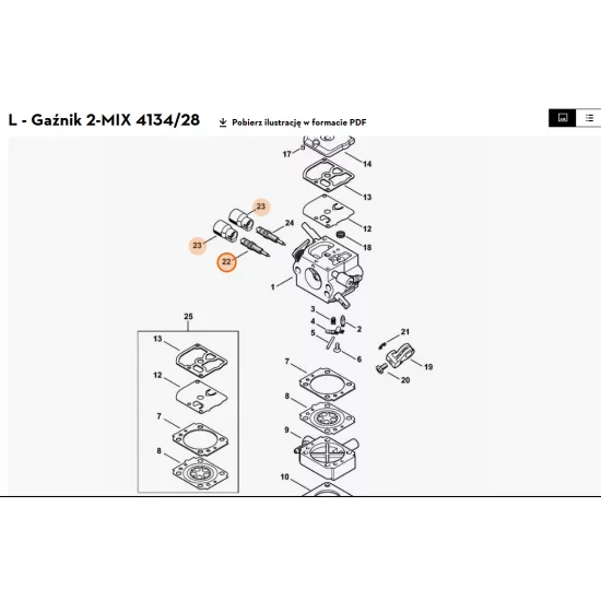 STIHL Główna śruba regulacyjna 4134 120 6701