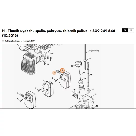 ANDREAS STIHLAG&CoKG   Tłumik wydechu spalin 4134 140 0606