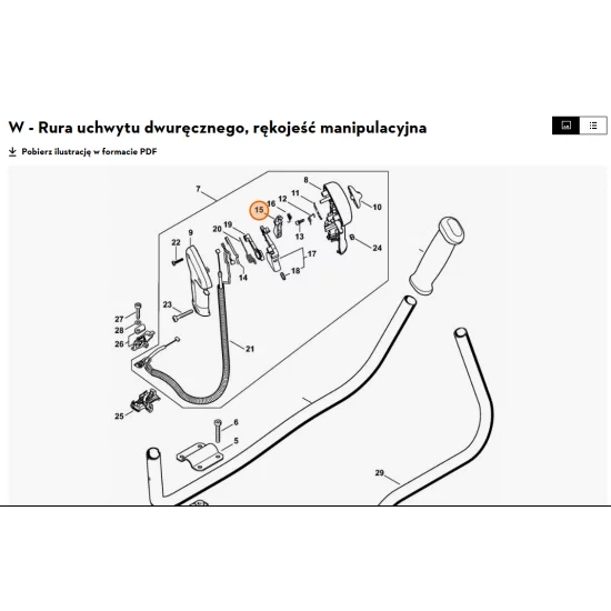 STIHL  Dźwignia blokady 4134 182 0800