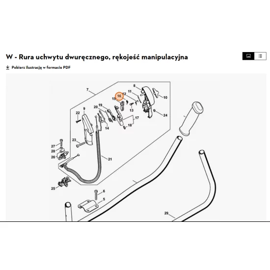 STIHL  Sprężyna ramieniowa 4134 182 4500