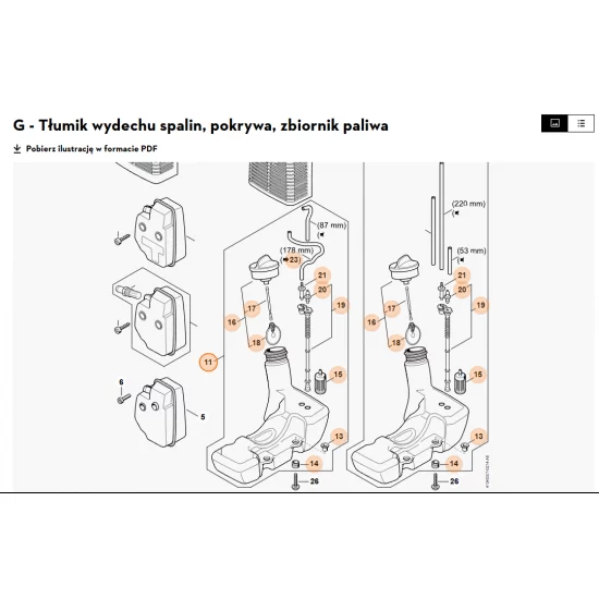 ANDREAS STIHLAG&CoKG   Zbiornik paliwa 4134 350 0406