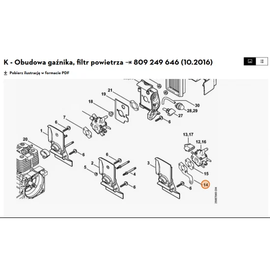 ANDREAS STIHLAG&CoKG   Blaszany element zestykowy 4134 431 7000