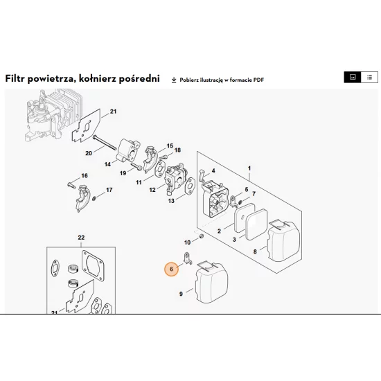 STIHL   Przysłona - choke 4140 141 3800