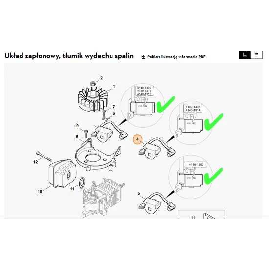 STIHL   Moduł zapłonowy 4140 400 1314