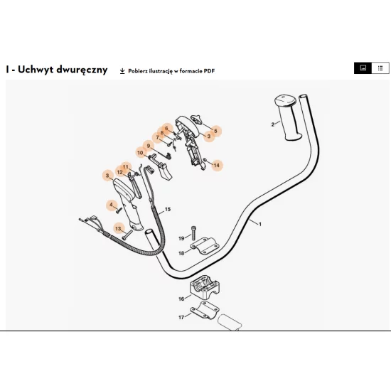 STIHL  Rękojeść manipulacyjna 4140 790 1304