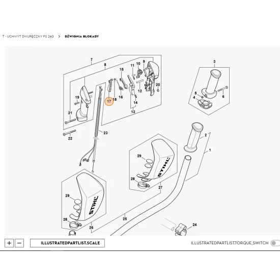 STIHL   Dźwignia blokady 4144 182 0800