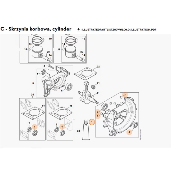 STIHL   Połówka skrzyni korbowej, strona 4147 020 2602