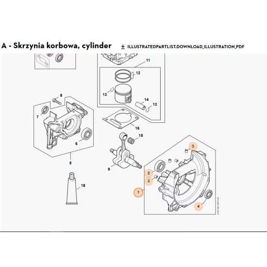 STIHL   Połówka skrzyni korbowej, strona wentylatora 4147 020 2609