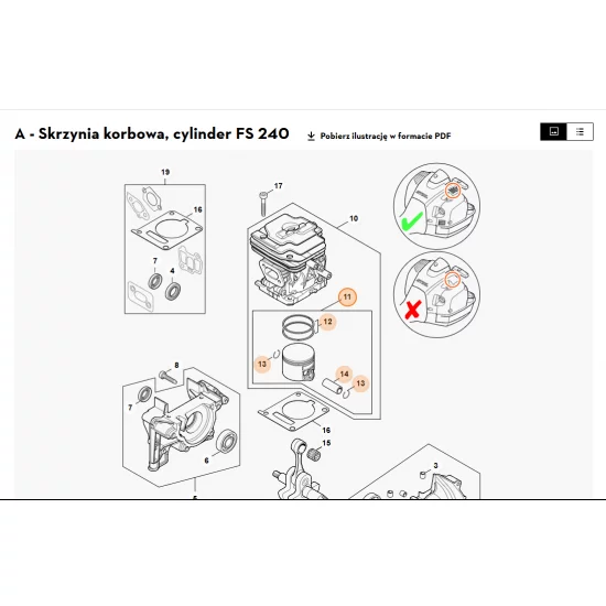 STIHL   Tłok Ø 40 mm 4147 030 2003