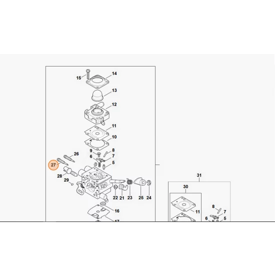 STIHL   Śruba regulacyjna biegu jałowego 4147 122 6802