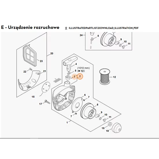 STIHL   Pokrywa urządzenia rozruchowego 4147 190 0404