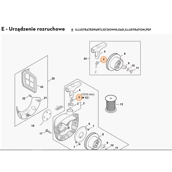 STIHL   Linka urządzenia rozruchowego, Ø 3x1010 mm 4147 195 8200