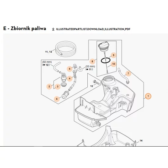 STIHL   Zbiornik paliwa 4147 350 0408