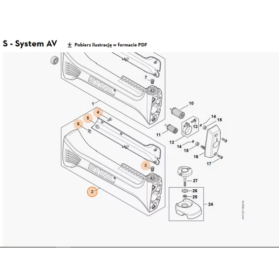 STIHL   Obudowa AV (antywibracyjna) 4147 790 0903