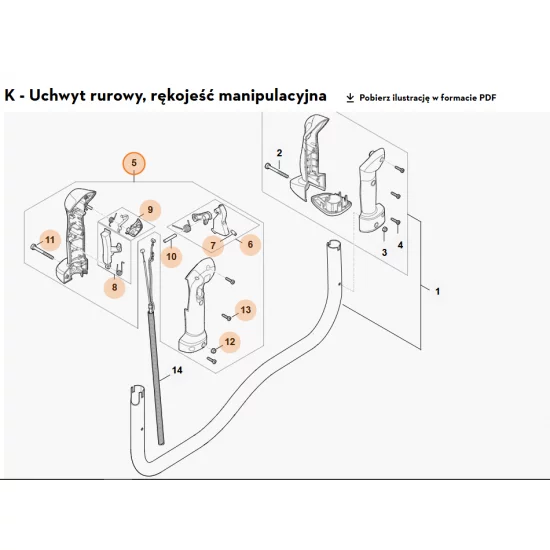 STIHL  Rękojeść manipulacyjna 4147 790 1325