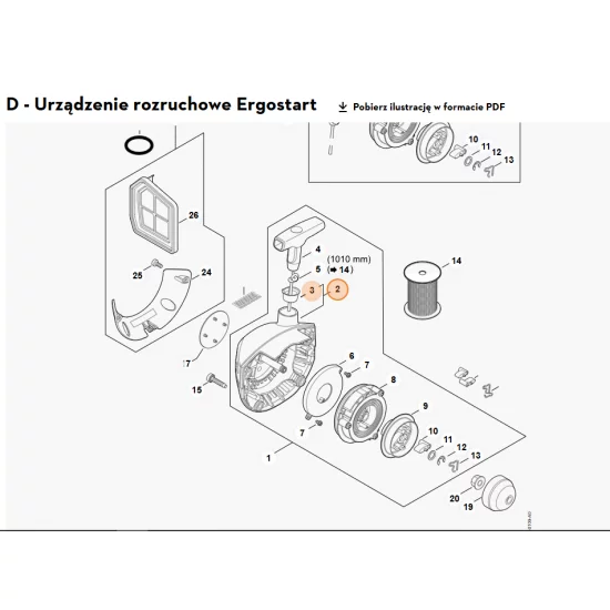 STIHL   Pokrywa urządzenia rozruchowego 4148 190 0402