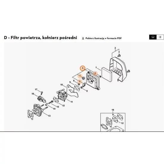 STIHL Obudowa filtra 4151 140 2801