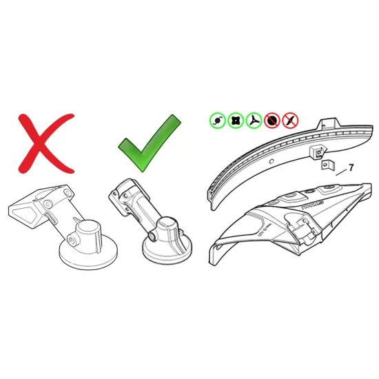 STIHL Zestaw osłony głowicy żyłkowej kos FS 89, FS 120, FS 240 i innych