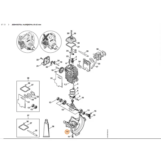 STIHL   Misa korbowa 4180 021 2500