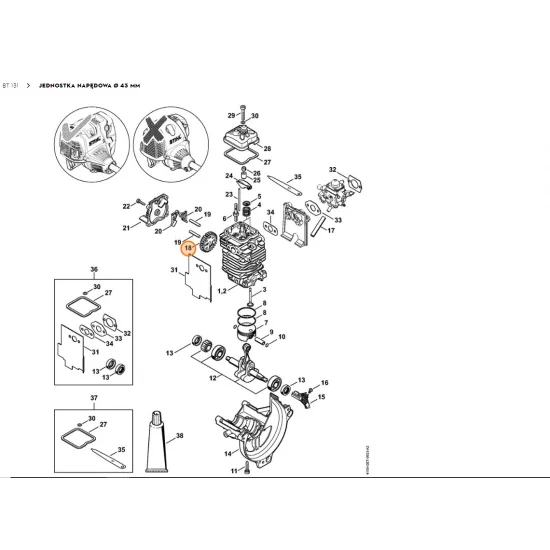 STIHL   Koło wygarbione 4180 030 1800