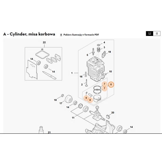 STIHL   Tłok Ø 38 mm 4180 030 2007