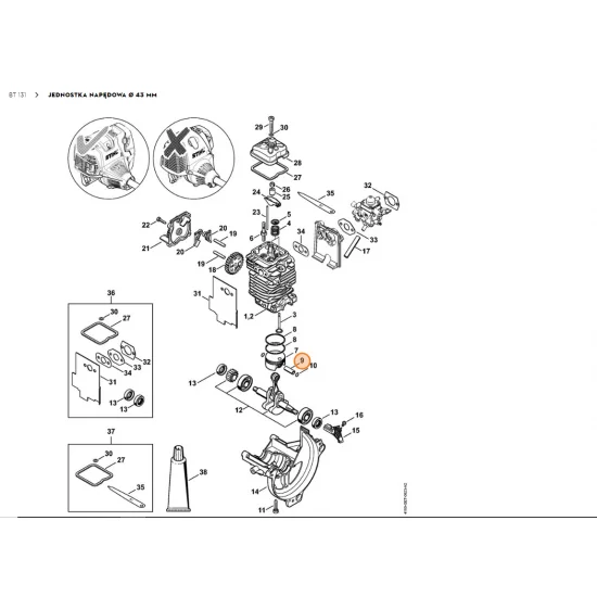 STIHL  Sworzeń tłokowy 9x5x26 4180 034 1501