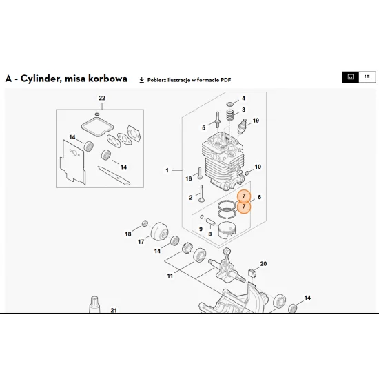 STIHL   Pierścień tłokowy Ø 38x1,2 mm 4180 034 3002