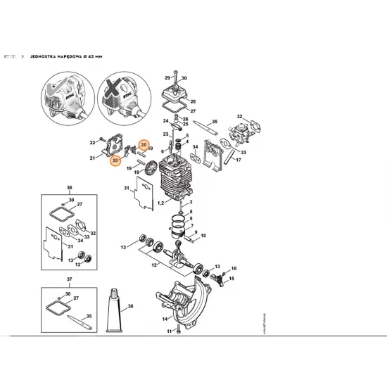 STIHL   Dźwignia zabierakowa 4180 038 1900