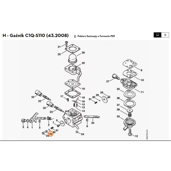 STIHL   Tłok pompy 4180 121 5803