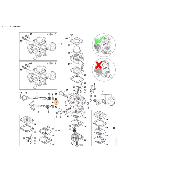 STIHL   Pierścień uszczelniający 4180 122 360
