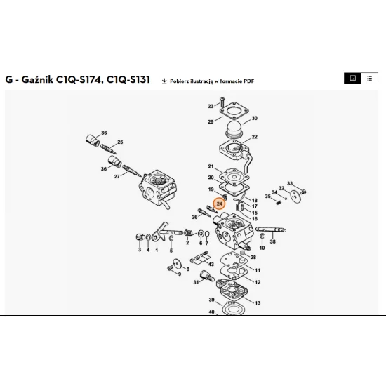 STIHL   Główna śruba regulacyjna 4180 122 6705