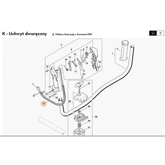 STIHL   Linka gazu 4180 180 1113