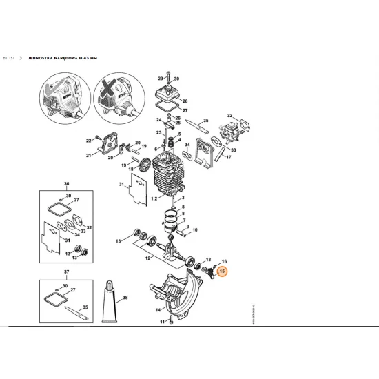 STIHL  Mocowanie kabla 4180 448 1201