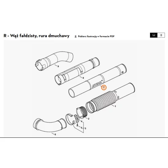 STIHL   Rura dmuchawy Ø 80 mm 4203 708 3404