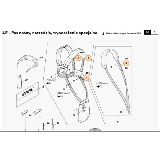 STIHL Suwak zaciskowy 4203 792 7200