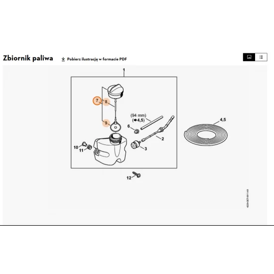 STIHL   Zamknięcie zbiornika paliwa 4226 350 0503