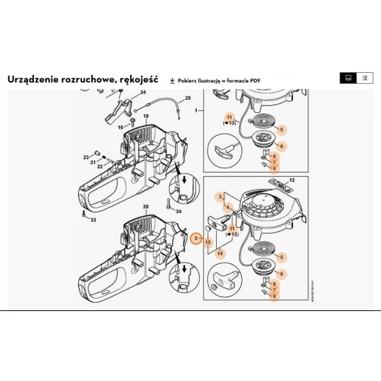 STIHL   Obudowa wentylatora z urządzeniem rozruchowym 4228 080 2101