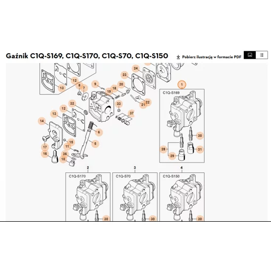 STIHL  Gaźnik C1Q-S169E 4228 120 0608