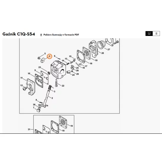 STIHL  Przysłona głównej przepustnicy 4228 121 3301