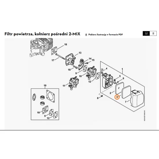 STIHL   Filtr wstępnego oczyszczania 4228 124 1500